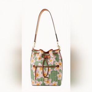 Dooney & Bourke Pink and Green Floral Shoulder Bag